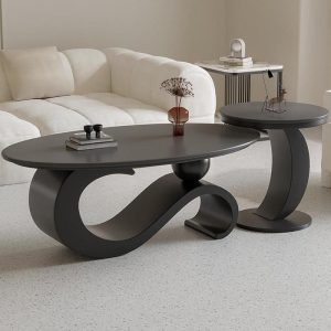 italian light luxury rock slab oval modern simple living room combination coffee table