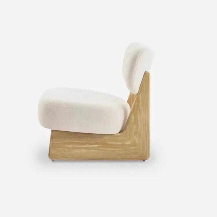 italian style velvet single sofa living room solid wood chair leisure living room chairs balcony study room leisure chairs 2