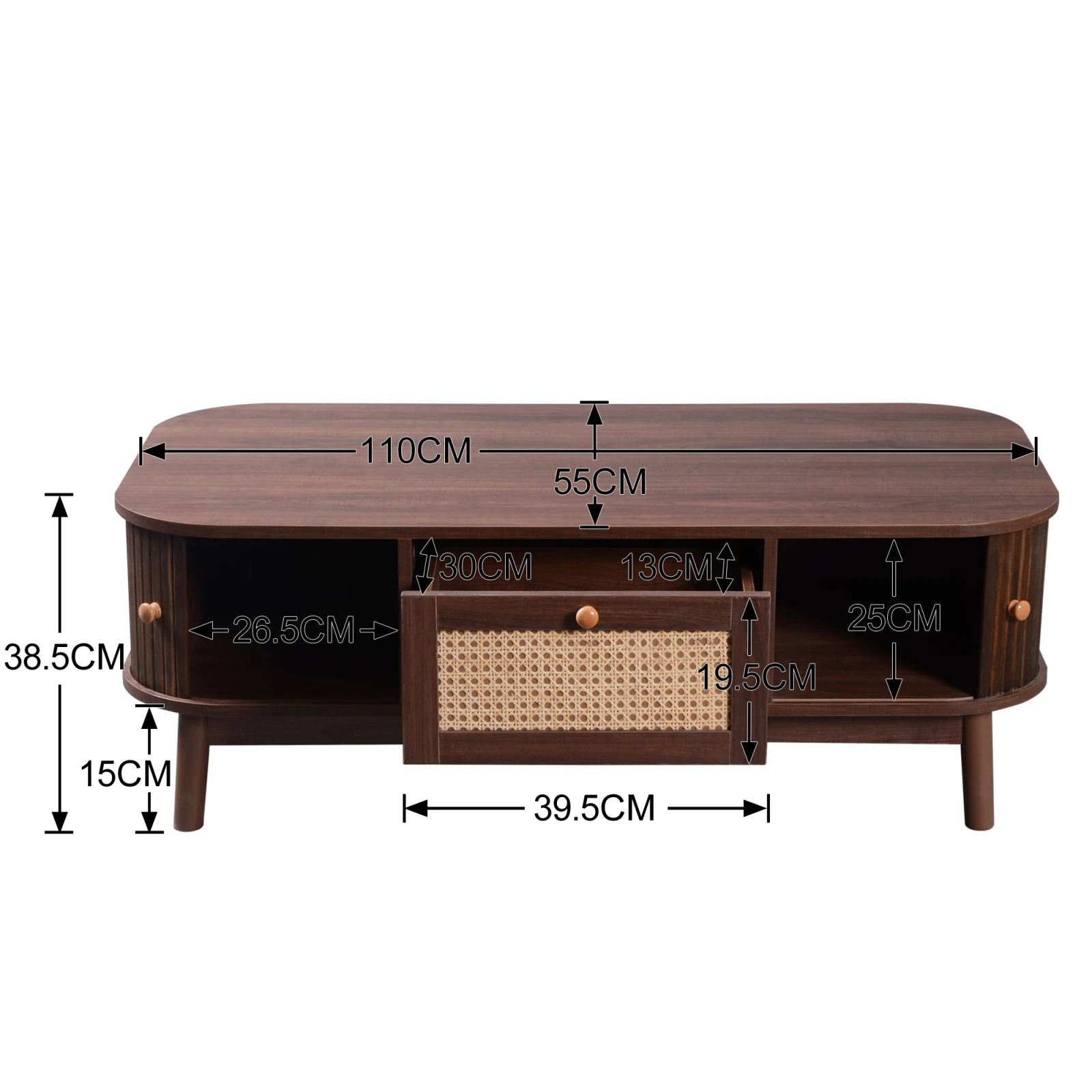 anajqaqia coffee table with rattan drawers and sliding doors,country style rattan coffee table,sofa table for living room,office 1