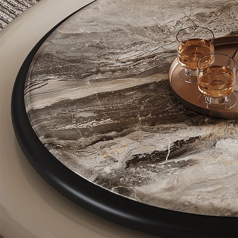 italian style luxury rotating coffee tables modern minimalist round coffee table size combination living room artistic side desk 3