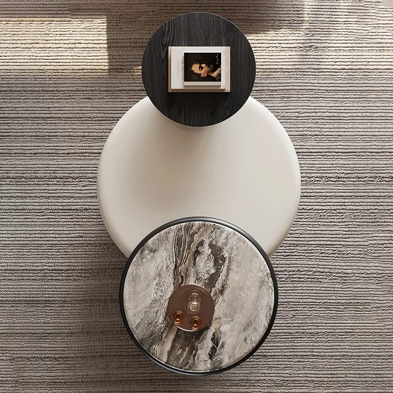 italian style luxury rotating coffee tables modern minimalist round coffee table size combination living room artistic side desk 10