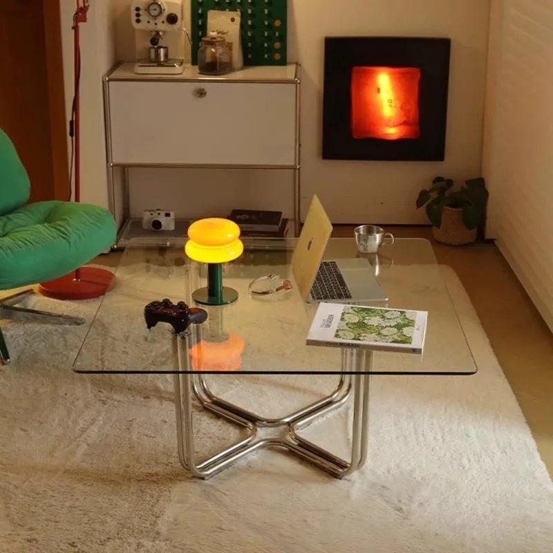 minimalist unique coffee table transparent glass decoration modern coffee table luxury living room meubles postmodern furniture 1