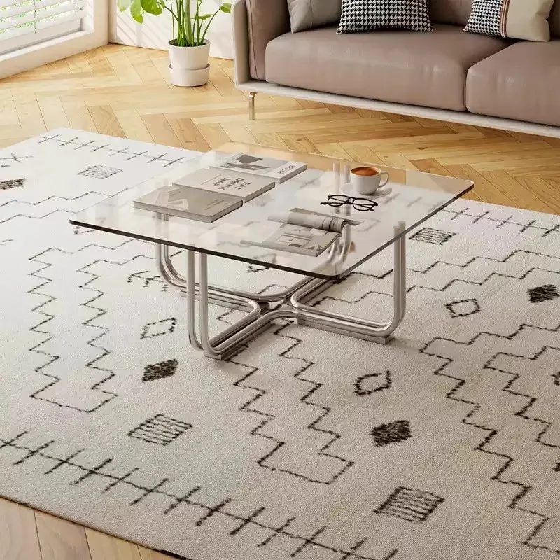 minimalist unique coffee table transparent glass decoration modern coffee table luxury living room meubles postmodern furniture 2