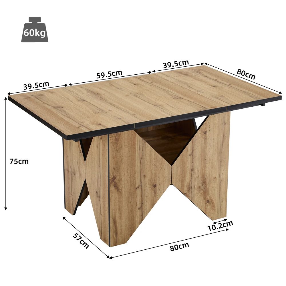 dining table 138.5x80x75 cm modern drink grain table for 4 6 people modern drink grain mdf light brown 5