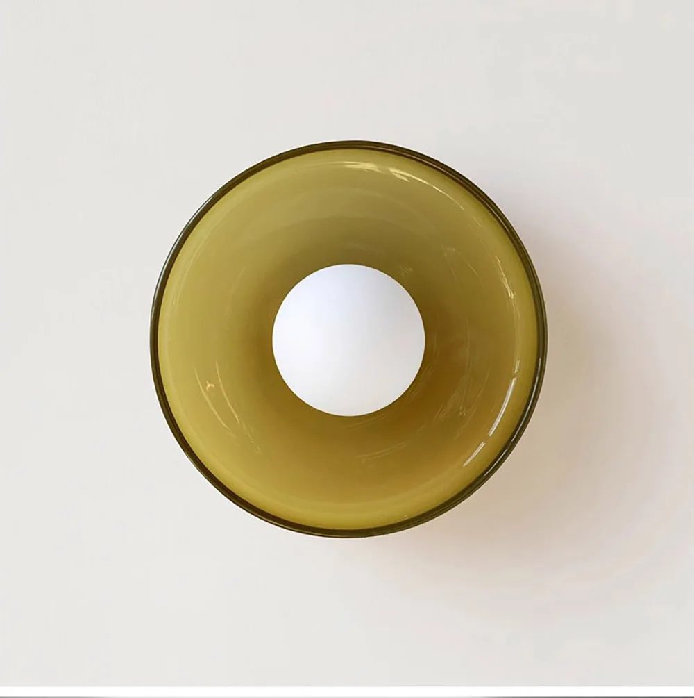 nordic led glass ceiling light simple retro 25/35cm multi color g9 bedroom living room foyer study decorative lighting fixtures 13