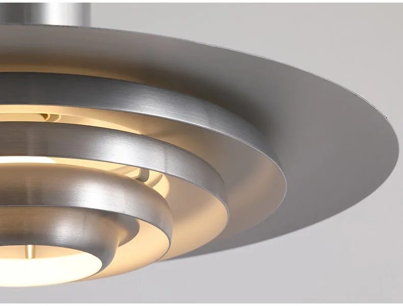 white silver aluminium e27 pendant lights art design for dining kitchen bar bedroom cord adjustable hanglamp 110 220v 15