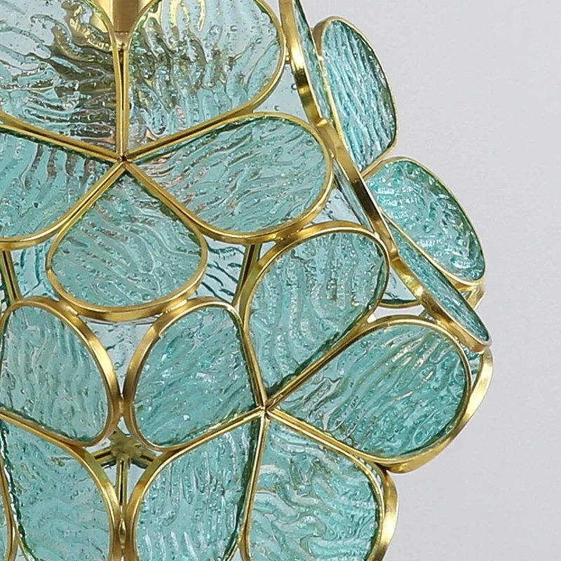 crystal petal ceiling light modern aisle porch balcony led lamps for bedroom living room corridor balcony hanging lights pendant 4