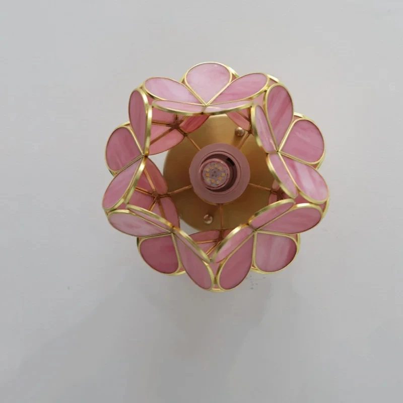 crystal petal ceiling light modern aisle porch balcony led lamps for bedroom living room corridor balcony hanging lights pendant 11