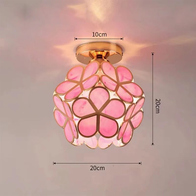 crystal petal ceiling light modern aisle porch balcony led lamps for bedroom living room corridor balcony hanging lights pendant 54