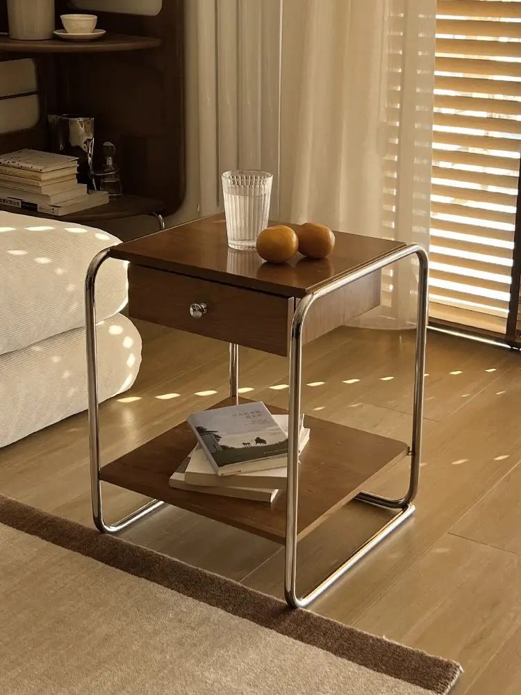 simple bedside cabinet home living room square table coffee table modern bedroom bedside storage tables sofa side cabinets 1