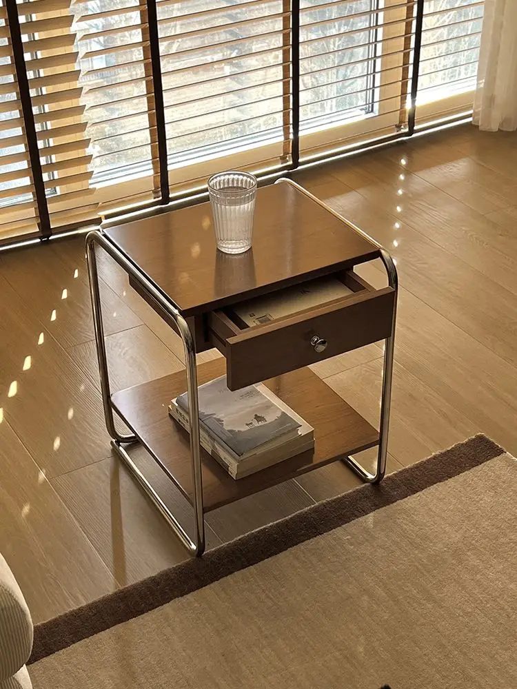 simple bedside cabinet home living room square table coffee table modern bedroom bedside storage tables sofa side cabinets 3