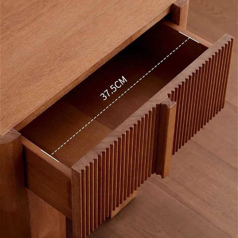 american retro style solid wood bedroom bedside table antique style high end shelf light luxury boxwood storage drawer 4